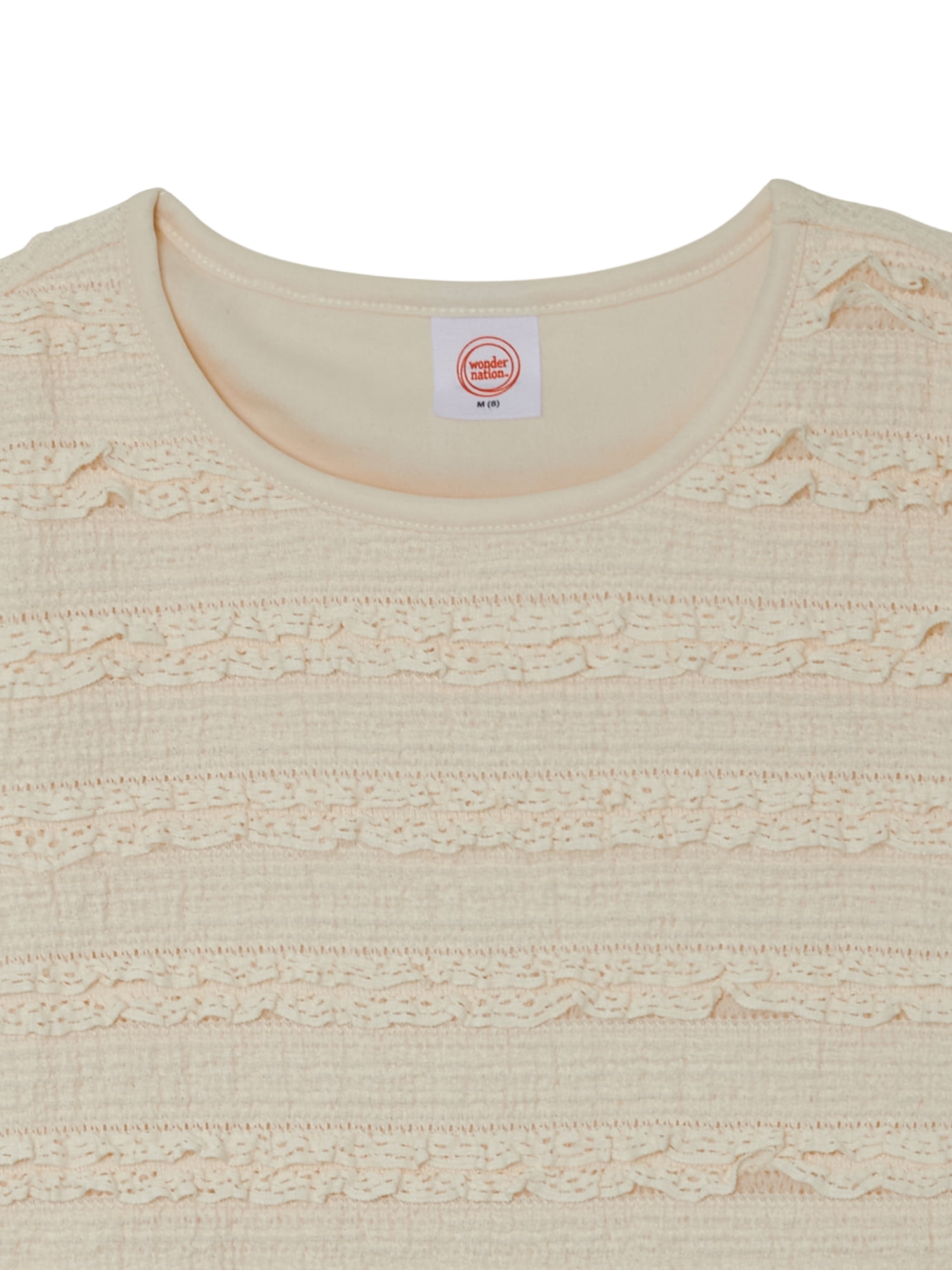 Wonder Nation Girls Spring Trend Top, Sizes 4-18 & Plus