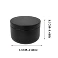 thumbnail image 3 of Black 50Ml Round Aluminum Screw Jar Cream Container For Cosmetics Candle Ointment Lip Balm Storage Metal Tin With Lid Black, 3 of 5