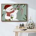 thumbnail image 5 of Peppermint Snowman Collection A - Framed Gallery Wrapped Holiday Canvas - 25 x 37 - Rosewood Frame, 5 of 8