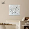 thumbnail image 3 of White Butterfly Canvas Elegant White Gold Wall Art by Art Remedy, White Frame, 40" x 40", 3 of 7