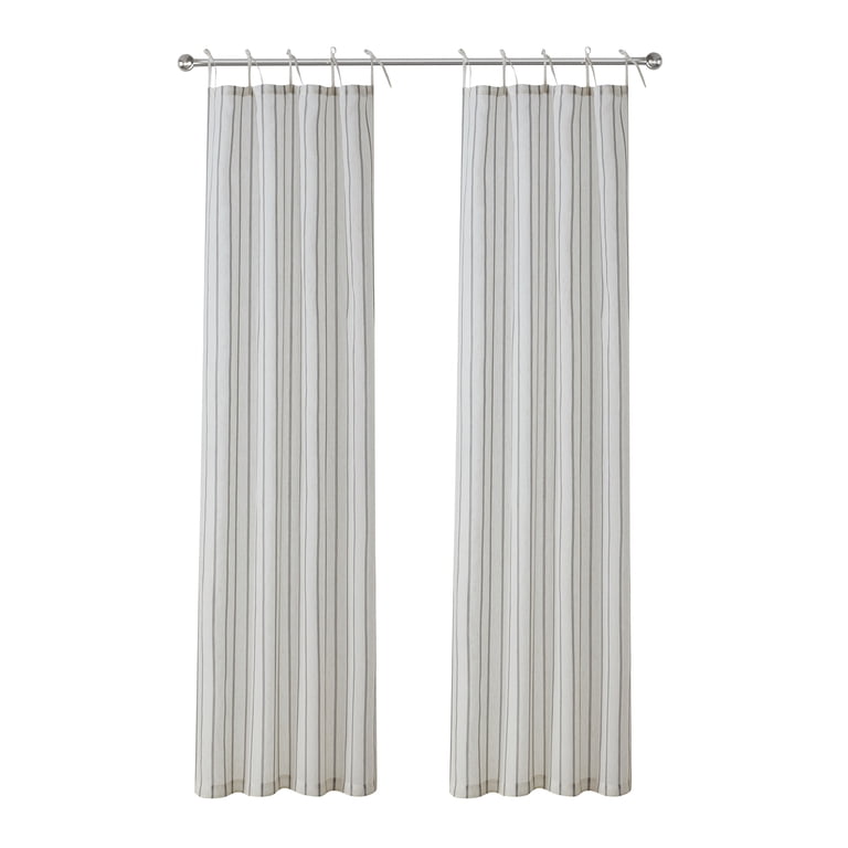 My Texas House Emerson Linen Stripe Curtain Panel Pair photo 2