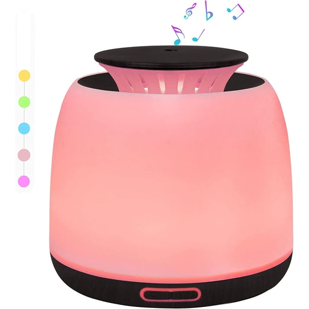 Difusor de aceites esenciales con máquina de sonido, difusor de aromaterapia, luz nocturna, difusores de aroma de 300 ml, humidificador ultrasónico, temporizador de niebla alta/baja, hogar B