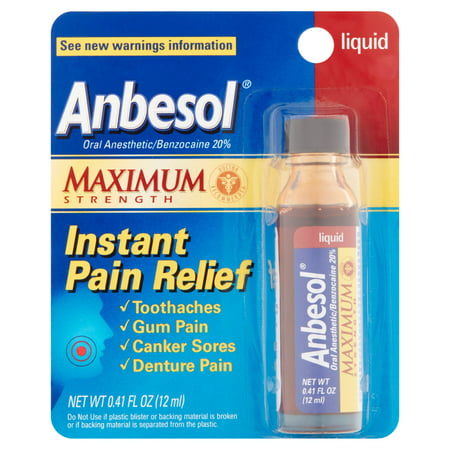 Anbesol Force maximale Anesthetic orale liquide 0,41 fl oz