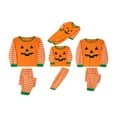 thumbnail image 2 of Family Matching Halloween Pajamas Set Stripe Pumpkin Print PJs Sets 2 Pieces Loungewear Sleepwear for Adult Kids, 2 of 8
