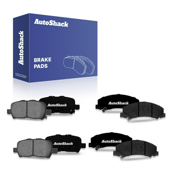 AutoShack Front & Rear Premium Ceramic Brake Pad Set Replacement for 2010-2013 Chevrolet Impala 2014-2016 Chevrolet Impala Limited 8-PC