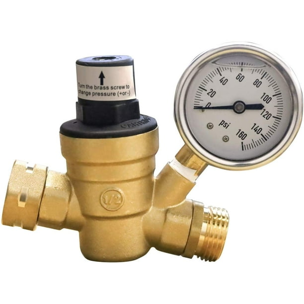 Tool RV Water Pressure Regulator for RV Camper, Brass LeadFree