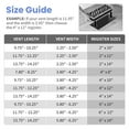 thumbnail image 3 of 2x10 Inches Heavy Duty Walkable Floor Register Easy Adjust Air Supply Lever Floor Vents - Charlotte Design - Vent Cover for Home Floor - Satin Nickel, 3 of 8