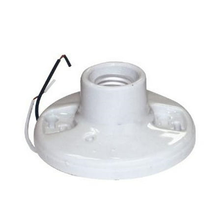 Porcelain Lampholder - SUNLITE E197 Porcelain Lamp Holder with Wire Leads