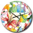 thumbnail image 1 of Designart 'Retro Floral Botanical I Mid-Century Modern Wall Clock, 1 of 4