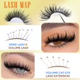 thumbnail image 4 of Kit de extensiones de pestañas Focipeysa Lash Clusters Spike Wispy, 4 of 9