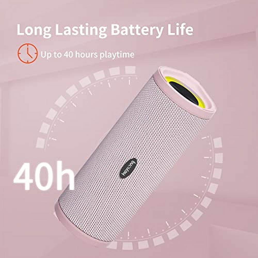 HEYSONG Portable Bluetooth Speaker, 16W, Pink, REVERB