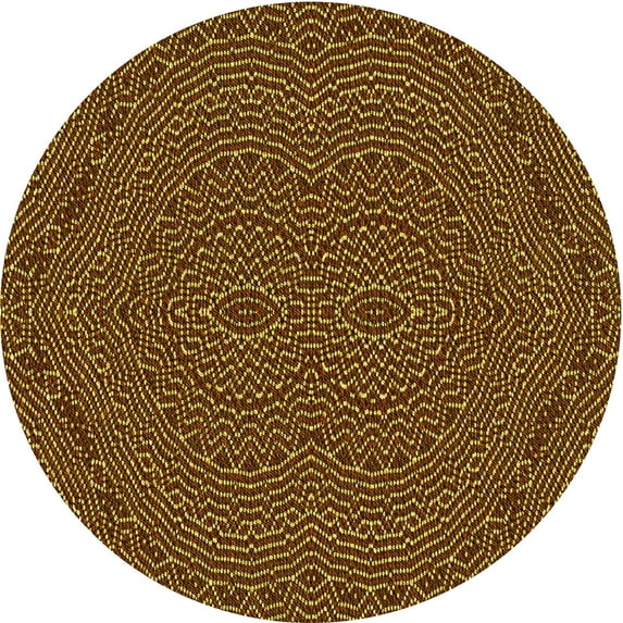 Ahgly Company Indoor Square Patterned Cinnamon Brown Area Rugs, 3' Square