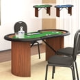 thumbnail image 2 of vidaXL Folding Poker Table Texas Holdem Table 8 Players Portable Casino Table, 2 of 13