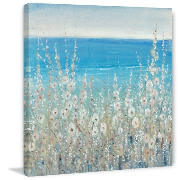 Marmont Hill Flowers by the Sea II Painting Print on Wrapped Canvas