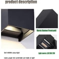 thumbnail image 2 of Luz de pared LED moderna de 12 W/Luz de pared para exteriores, ángulo de haz ajustable a prueba de agua, carcasa de aleación de aluminio, (Black-4000K) JAMW Sencillez, 2 of 5