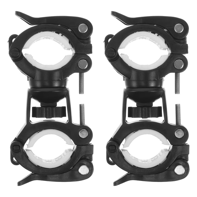 KAKOWELY flashlight holder 2pcs 720 Degree Rotating Bike Headlight Mount Universal Bicycle Flashlight Holder Adjustable Cycling Handlebar Light Clamp For Mountain Bikes