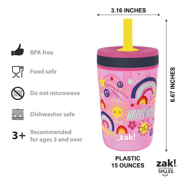 Zak Designs Marvel Spider-Man Kelso Toddler Cups for Travel or at Home, 15oz 2-Pack Durable Plastic Sippy Cups with Leak-Proof Design Is Perfect for