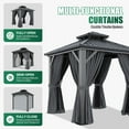 thumbnail image 3 of Clouddwell 8' x 8' Gazebo for Patio, Gazebo Pergola with Sloped Roof, Large Wall-Mounted Heavy Duty Awnings, for Deck, Patio and Backyard,Gray, 3 of 7