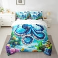thumbnail image 2 of Erosebridal Blue Octopus Bedding Sets Twin Size,Underwater World Comforter Sets with Sheets,Ultra Soft Bed in a Bag Twin size,Teen Bedroom Decor,7pcs, 2 of 6