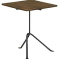 thumbnail image 2 of Dark brown square mango wood accent table with gunmetal tripod legs for primary living space adds industrial style, 2 of 2