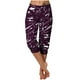 thumbnail image 1 of Pantalones Casuales de las Mujeres Imprimidos Leggings Pantalones Recortados, Pantalones Elásticos Cómodos para el Día Y el Deporte, 1 of 5