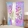 thumbnail image 3 of Feelyou Cartoon Magic Unicorn Curtains Pack of 2 (42x84 Each), Kawaii Princess Castle Curtains Blackout, Dreamy Mermaid Scale Bedroom Curtains, Blackout Curtains Room Decor, 3 of 6