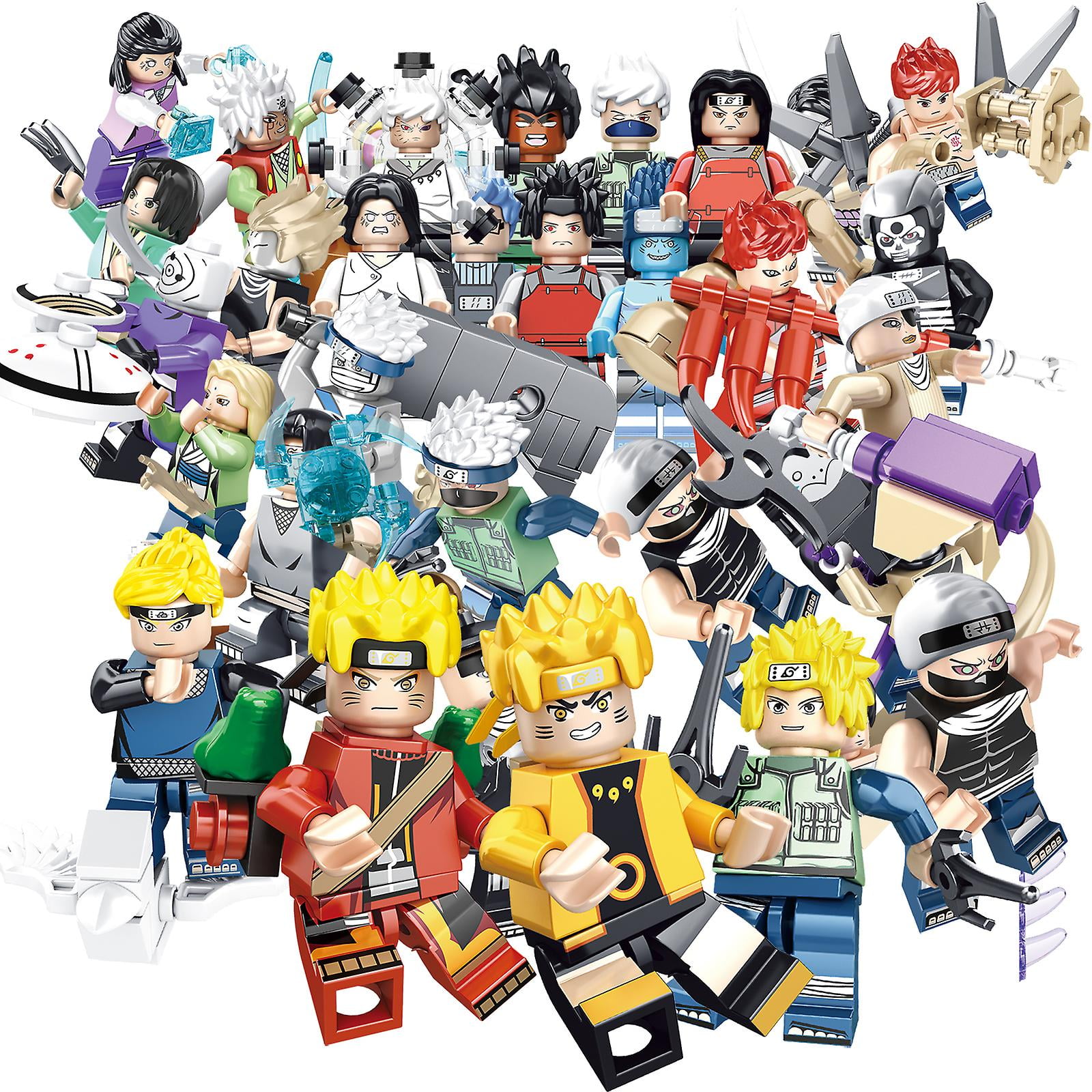 Set Of 32 Pcs Naruto Mini Figures Kai Jay Sensei Wu Master Building Blocks Toys HAPDEN