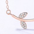thumbnail image 5 of Collar de plata 925 con patrón de flores, cadena de clavícula decorativa para clavícula para mujeres y niñas, plata 925 de oro rosa, 5 of 5