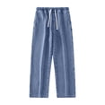 thumbnail image 2 of Mens Baggy Jeans Stretch Casual Loose Fit Jeans Streetwear Denim Pants, 2 of 7