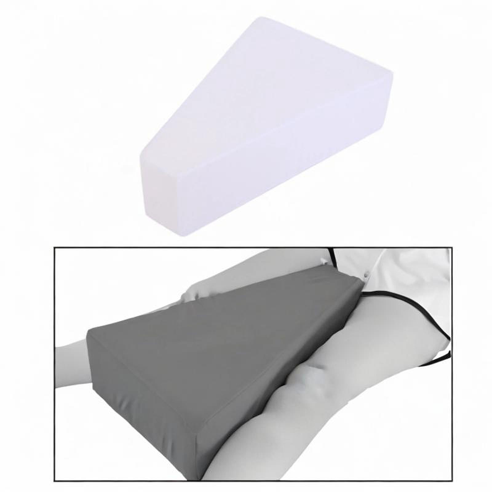 Wswqop Leg Elevating Pillow Ergonomic Trapezoid Foam Wedge Cushion Support Pad for Side White