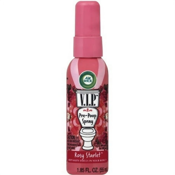 Air Wick V.I.Poo Pre-poo Toilet Spray Spray - 1.9 fl oz (0.1 quart) - Rosy Starlet - 6 / Carton