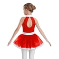 thumbnail image 2 of inlzdz Girls Sparkly Sequins Sleeveless Ballet Dance Dress Princess Party Ballerina Tutu Skirt Leotard Red 12, 2 of 7