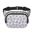 thumbnail image 1 of Fotbe Sea Turtles Cangurera Cuadrada con Estampado de Doble Capa, Bolsa de Cintura Ajustable Mini para Hombres y Mujeres, 1 of 9