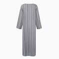 thumbnail image 5 of CIENVNSTG Long Dresses for Women Long-Sleeved V Neck Formal Wedding Guest Dress Gray 5XL, 5 of 5