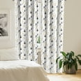 thumbnail image 3 of Ambesonne Scandinavian Window Curtains, Tropic Leaves Stripes, Each 28" W x 95" L, Pale Coffee Eggshell, 3 of 5
