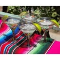 thumbnail image 3 of Hand Blown Modern Margarita Glasses – Set of 4 Confetti Carmen Margarita Glasses 12 oz., 3 of 4