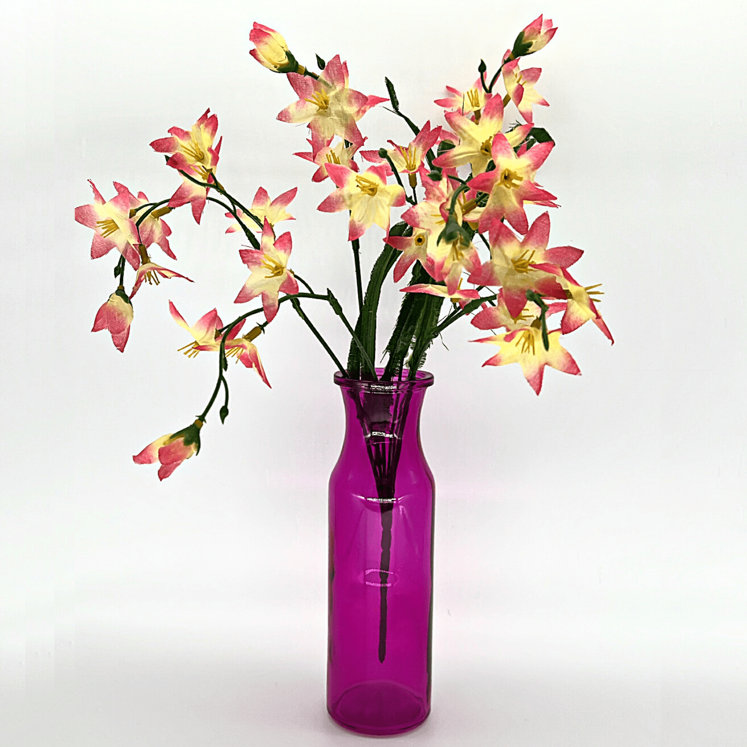 Translucent Glass Milk Jug Vases Pink 7.75" Glass Milk Bottle Bud