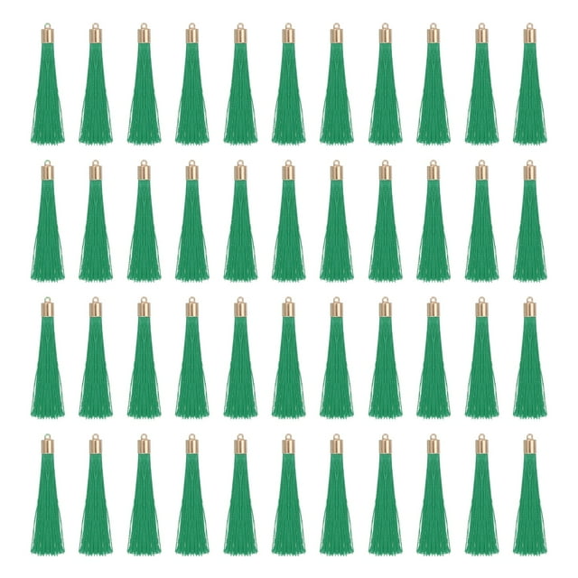 Uxcell 100 Pcs Flecos para Marcadores con Tapa Dorada 2.4" Flecos para DIY Verde Pálido