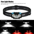thumbnail image 4 of 2pcs 5000 Lumens LED Headlamp, EEEkit Rechargeable Flashlight with 5 Modes Dual Switch, Waterproof Headlight for Camping Hiking Lighting, 4 of 9