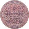 thumbnail image 3 of Unique Loom Timeless Collection Area Rug - Levi (5' Round Navy Blue/Orange), 3 of 3