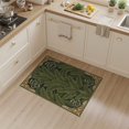 thumbnail image 2 of ODIKA 3'x5' Washable Throw Rug Stain Resistant, Low Profile, Non-Slip Botanical Aesthetic With Vintage Scrollwork Accents Snake Tropical Refined for Entryway, Kitchen, Mudroom, 2 of 7