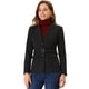thumbnail image 1 of INSPIRE CHIC Blazer de gamuza sintética para mujer con cinturón de manga larga de un solo pecho Chaquetas de trabajo Outwear Coat Negro L, 1 of 5
