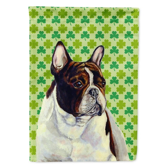 Carolines Treasures LH9202-FLAG-PARENT French Bulldog St. Patricks Day Shamrock Portrait Flag  multicolor