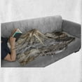 thumbnail image 6 of Marine Life Soft Flannel Fleece Throw Blanket, Navy Sea Life Yacht Theme Colored Wood Backdrop Rudder like Compass Marine Image, Cozy Plush for Indoor and Outdoor Use, 60" x 80", Brown, by Ambesonne, 6 of 6