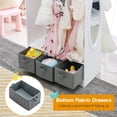 thumbnail image 5 of Ktaxon Kids Dress Up Storage Armoire Wardrobe Dresser Children Costume Organizer Portable Closet with Mirror & 3 Drawers for Bedroom Party Nursery, White, 5 of 16
