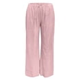 thumbnail image 5 of LWavelet Sequin Fabric Wide Leg Pants Women Party Festive Wear Pink M, 5 of 5