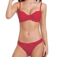 thumbnail image 4 of Gyexs Women's Comfortable Lace Underwear Delicate Bralette Set With Side Support Breathable Design, Red, Size M, 4 of 4
