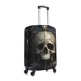 thumbnail image 6 of Cauagu Gold Pattern Skull Print Travel Luggage Cover,Travel Dust-proof Suitcase Cover Softside Suitcase Protector for 18-32inch,Not Included Suitcase, 6 of 8