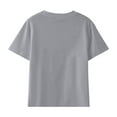 thumbnail image 4 of Odeerbi Kids T-Shirts Toddler Boys Girls Cotton T-Shirt Baby Solid Color Print Comfortable Short Sleeve Top Gray - B, 4 of 4