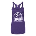 thumbnail image 2 of Wild Bobby, To Fish Or Not To Fish What A Stupid Question, Fishing, Women Tri-Blend Racerback Tank Top, Purple Rush, Medium, 2 of 4